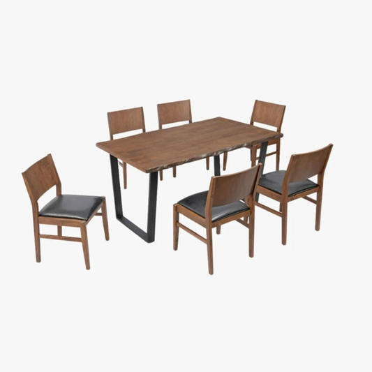 Alaska-R Dining Table + Tina Dining Chair (1+6)