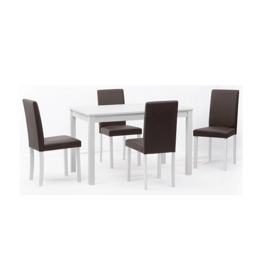 Ibis II Dining Table + Parson Dining Chair (1+4)