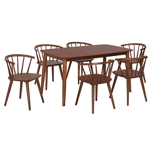 Miami Dining Table + Moncheri Dining Chair (1+6)